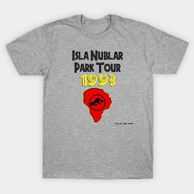 Isla Nublar Park Tour 1993 - Light T-Shirt by A Place To Hang Your Cape